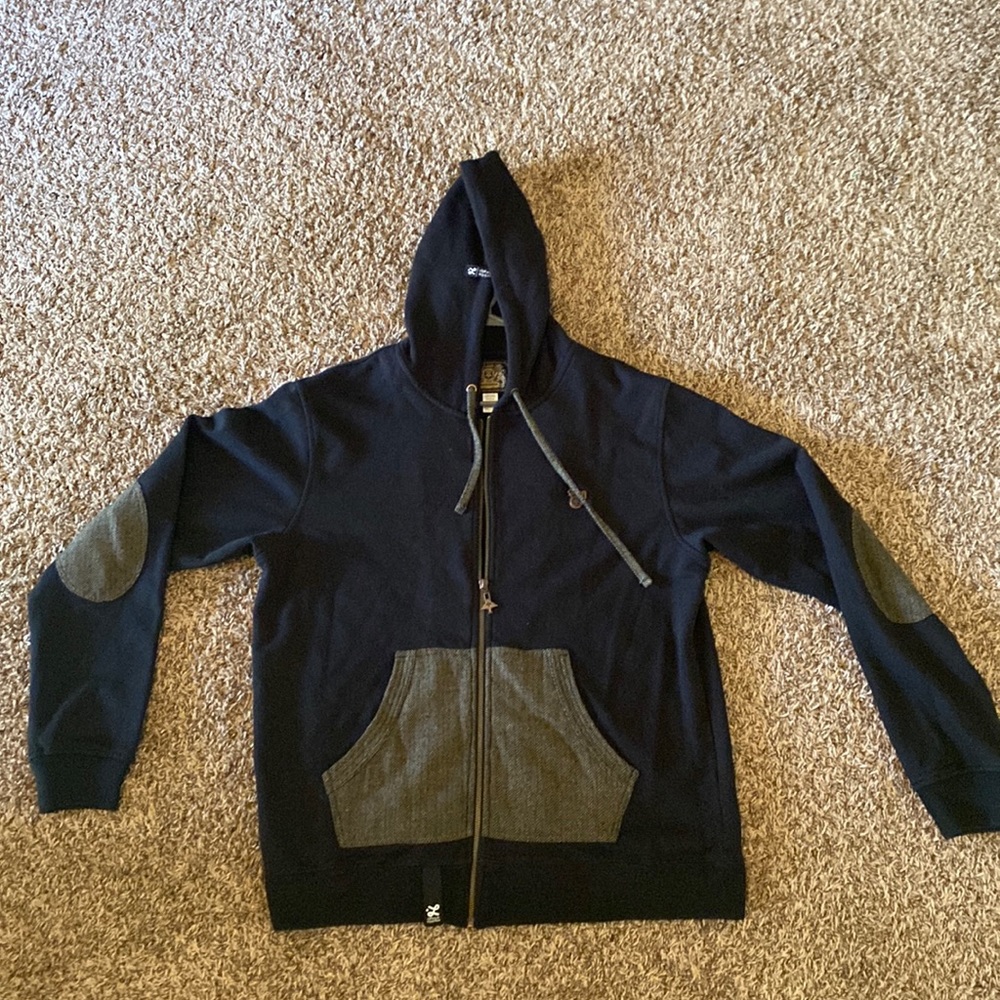 LRG RESEARCH ZIPPED HOODIE - BLACK